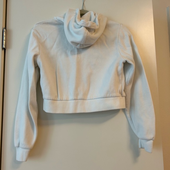 White Brandy Melville cropped zip up - Picture 6 of 7